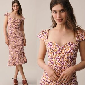 The Cecily Fit & Flare sweetheart Midi Dress by Maeve